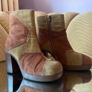 90’s BEEFLY Patchwork platform boots